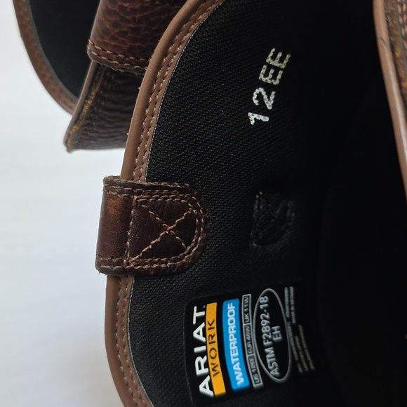 Ariat Mens Brown Waterproof Work Boots. Size 12EE - Picture 8 of 13
